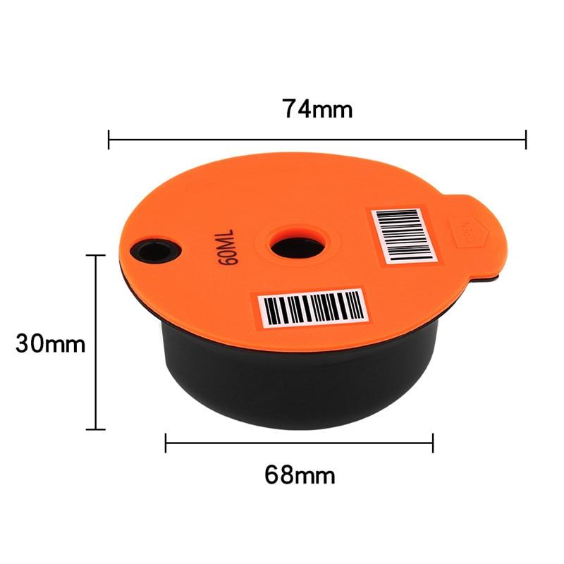 1pcs Universal 60ML/180ML Reusable Coffee Capsules Filter Pods Cups Kitchen Refillable Replacement For Bosch-s Tassimo Machine